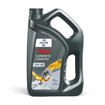 FUCHS Titan Supersyn LongLife 5W-40 Engine Oil - Case of 3 (5 Liters)